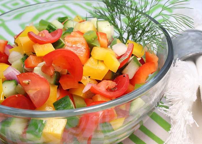 Cucumber, Pepper & Tomato Salad