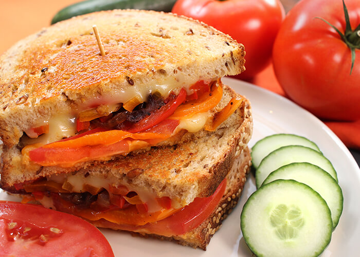Grilled Veggie & Cheese Panini | Red Sun Farms