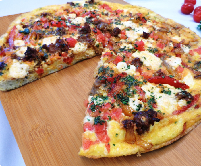 Roasted Sweet Bell Pepper &amp; Chorizo Frittata with Queso Fresco | Red Sun Farms
