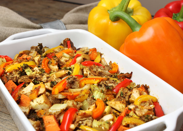 Roasted Red Pepper Stuffing